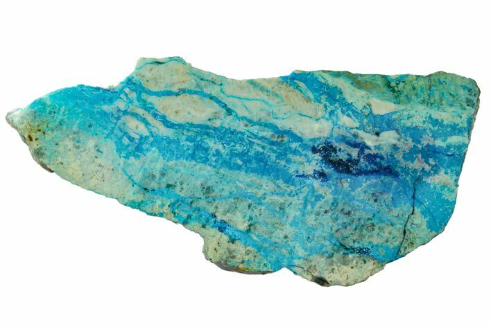 Polished Blue River Chrysocolla Slice - Arizona #167577